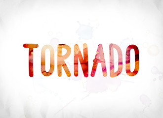 Tornado Concept Painted Watercolor Word Art