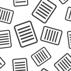Document seamless pattern background. Business flat vector illustration. Document  concept sign symbol pattern.