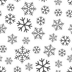 Snowflake seamless pattern background. Business flat vector illustration. Winter snowflake sign symbol pattern.