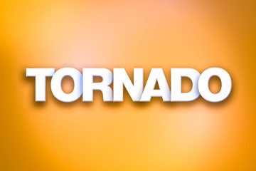 Tornado Theme Word Art on Colorful Background
