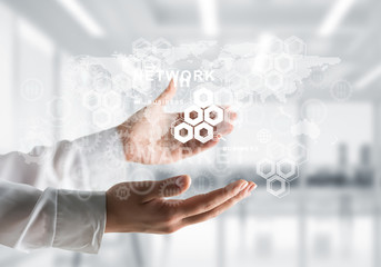 Modern technologies for successful business concept.