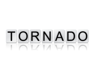 Tornado Concept Tiled Word Isolated on White