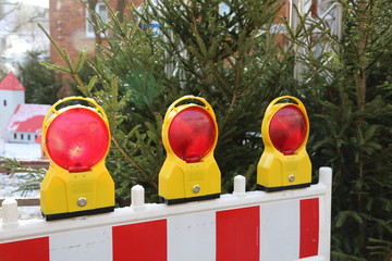 Fototapeta premium Building site / Fences at the construction site
