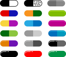 Capsule Pills Icon Collection