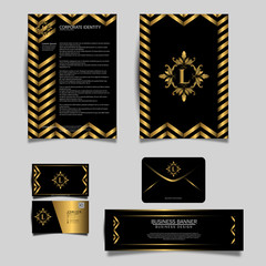 Gold and Black Corporate Identity Template 