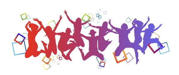 bambino, saltare, cromoterapia, gioco, giocare © xyz+