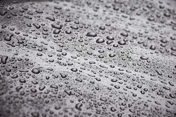 Raindrops on my shoulder.On My Car.