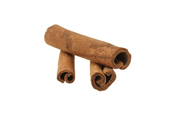 cinnamon isolated on white background