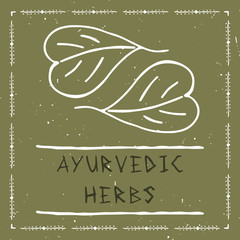 Ayurvedic herbal illustration