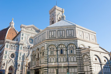 Fototapeta na wymiar Florence Cathedral view,Italian landmark