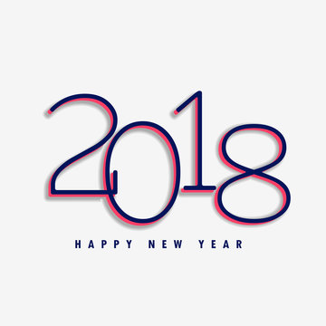2018 happy new year design background