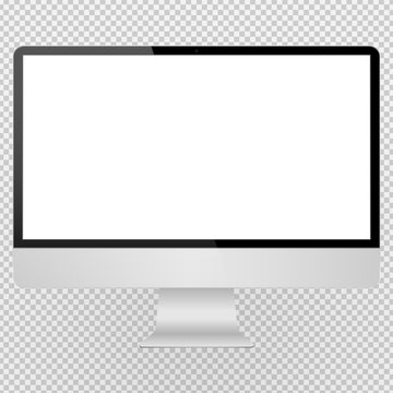 Computer Display Isolated On Transparancy Background. Layers Are Orderly And Easily Ediable.