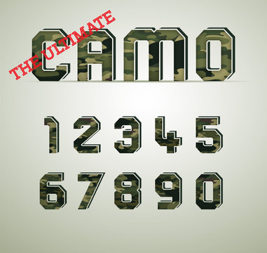 CAMO Character Set, Detailed Vector Font