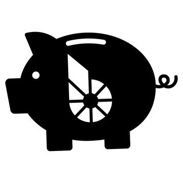 Bitshare Icon On Piggy Bank Isolated
