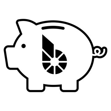  Bitshare Icon On Piggy Bank Isolated
