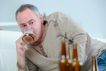 alcoholic man drinking alcohol