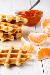 Belgian waffles for breakfast or tea time