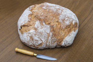 fresh bread from traditional wood-oven recipe
