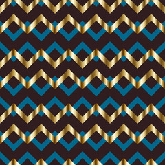 Abstract seamless pattern of geometric shapes. Motion and fluctuation of shapes.