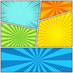 Comic book colorful bright background