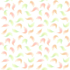 Raster seamless pattern with watercolor lures of modern colors in pastel colors