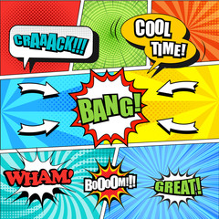 Comic book colorful background © piotrurakau