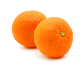 Orange mandarin or tangerine fruit isolated on white background