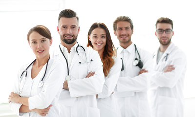 Fototapeta premium portrait of a successful group of doctors interns.