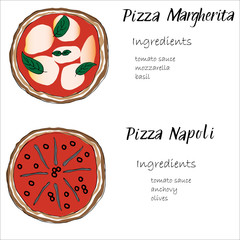 Pizza set hand drawn with ingredients doodle graghic - 184202090