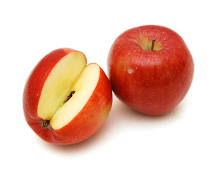 Red apple isolated on white background cutout