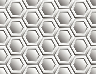 Seamless pattern of hexagons