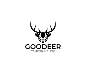 Deer Logo Template. Animal Vector Design. Wildlife Illustration