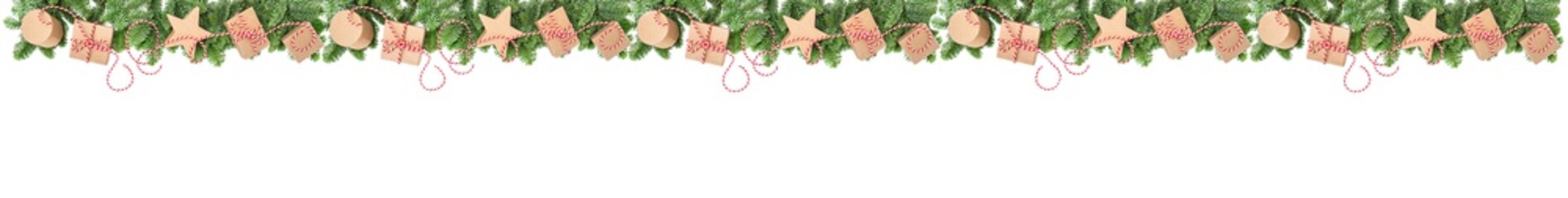 Holidays banner Christmas decoration gift boxes