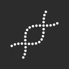 Human dna spiral vector icon