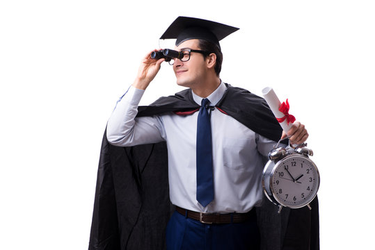 Student graduate isolated on white background