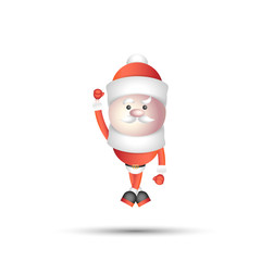 Santa Claus isolated on white background. Vector cartoon characters for new year and christmas