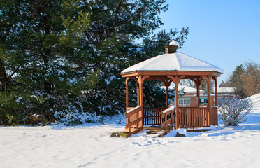 Snow-covered Gazebo