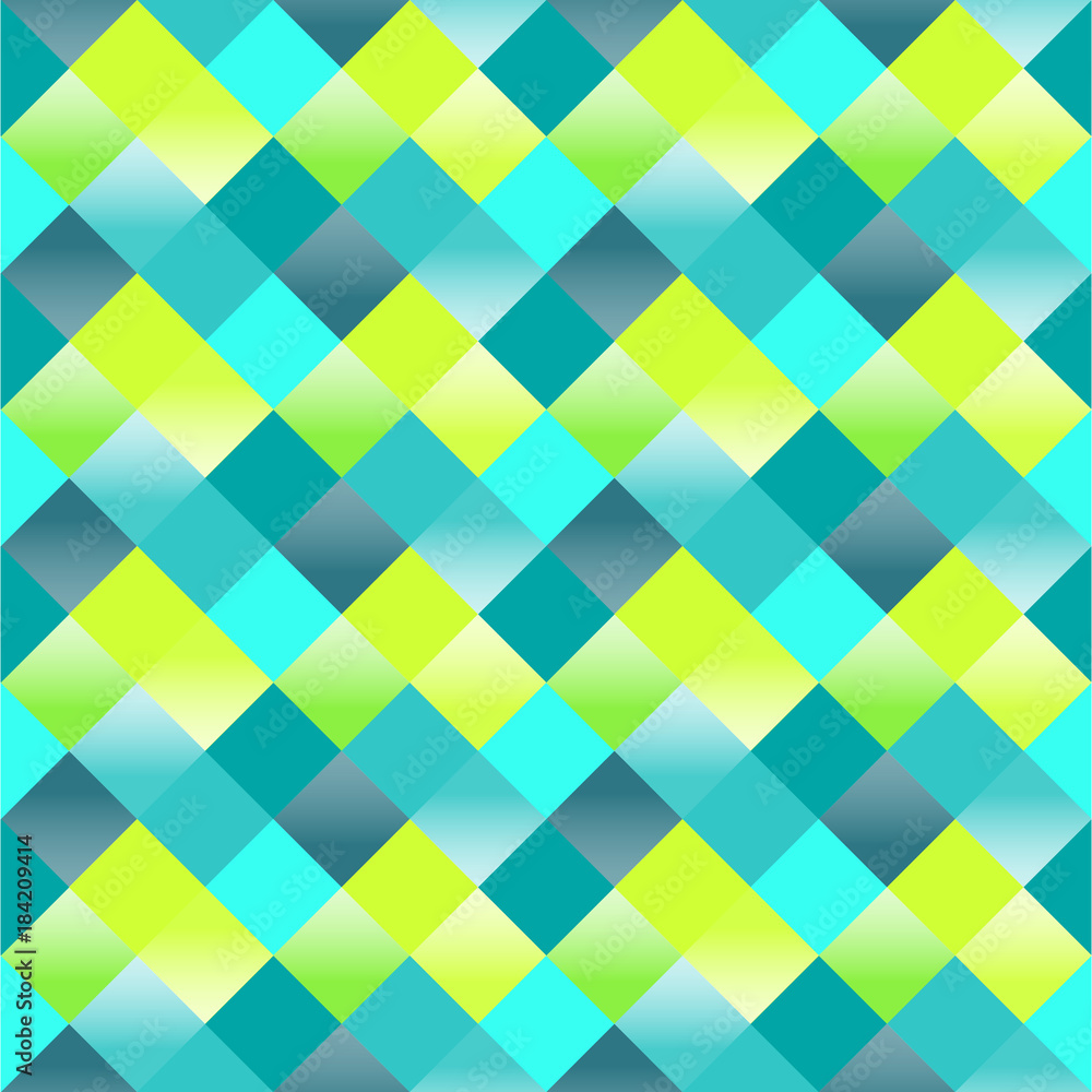 Poster vector pattern with geometric shapes, rhombus. seamless background with zigzag motif. multicolor ill