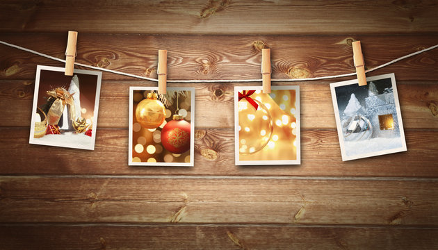 Polaroid Fotos - Weihnachtsmotiv