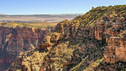 Fototapeta na wymiar Grand Canyon looking to Desert View from Navajo Point
