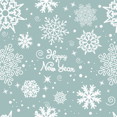 Abstract seamless snowlfakes pattern for girls, boys. Creative vector background with snowflakes, congratulations. Funny wallpaper for textile and fabric. Fashion snowlfakes style. Colorful bright