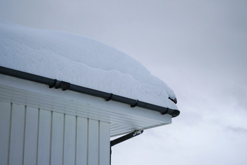 Snow on roof.