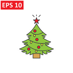 Fototapeta premium Merry Christmas and Happy new year Greeting Card, vector illustration.