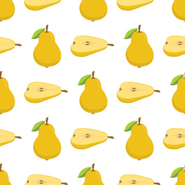 pattern with yellow pears