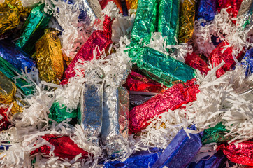 Fototapeta premium Colorful Christmas candies for decorating the Christmas tree 