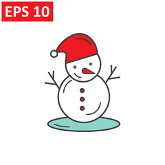 Snowman vector icon