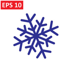snowflake icon on the white background