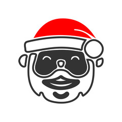 Obraz na płótnie Canvas Santa Claus Icon. Christmas or New Year element. Premium color graphic design. Signs, outline symbols collection, simple icon for websites, web design, mobile app