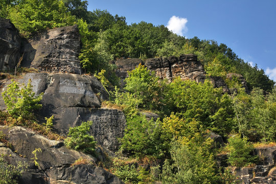 Pastyrska stena - Shepherd's wall in Decin. Czech Republic