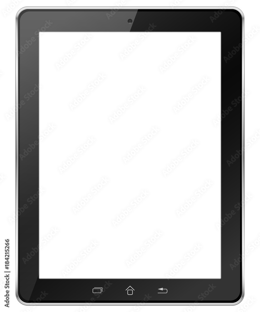 Poster tablet computer isolated in a white background. to present your application